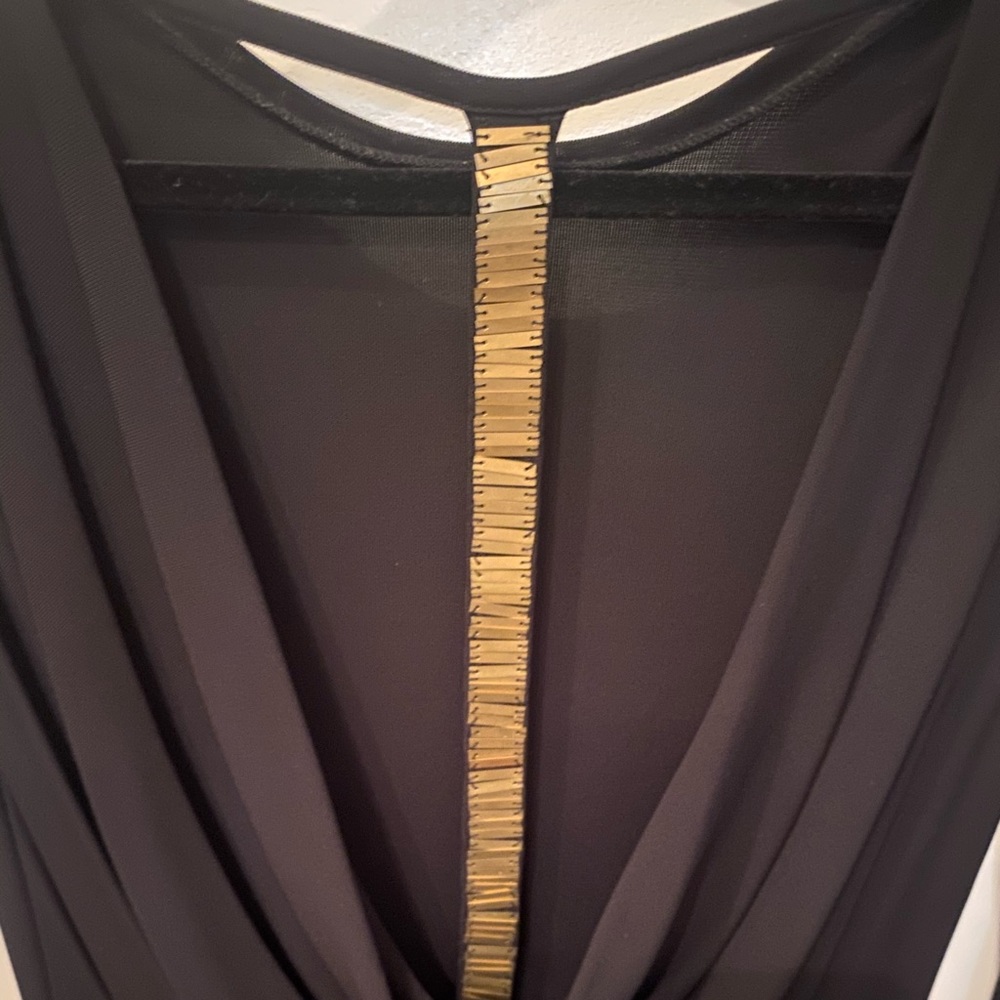 Super sexy low back dress with gold accent running down the back. - Picture 5 of 5
